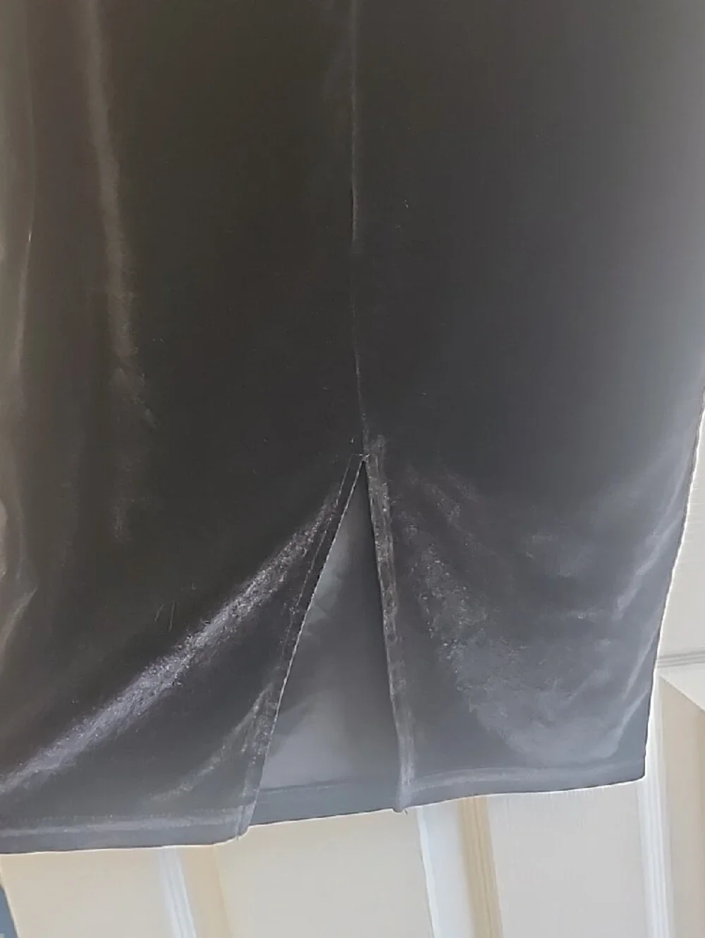 SHEIN Black Velvet Pencil Skirt